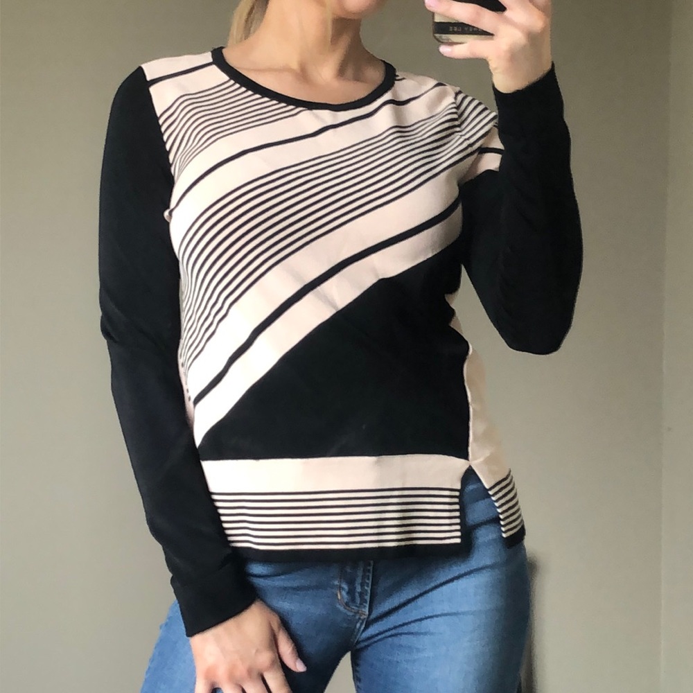 Halogen Black & Blush sweater